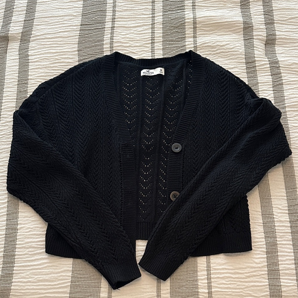 Hollister Black Knit Cardigan